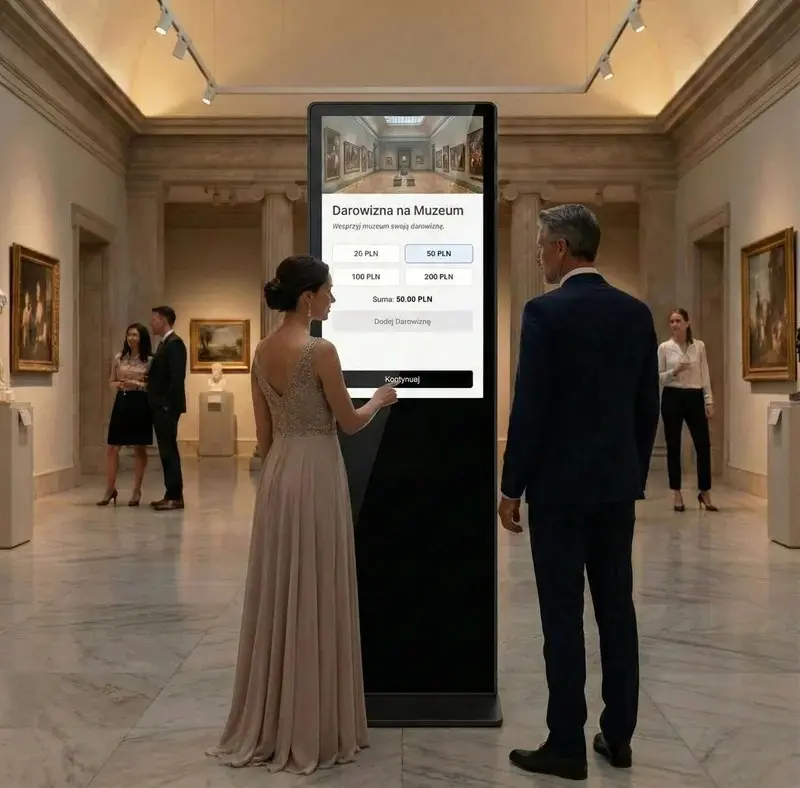 Noblio Premium Datkomat w muzeum — wizualizacja